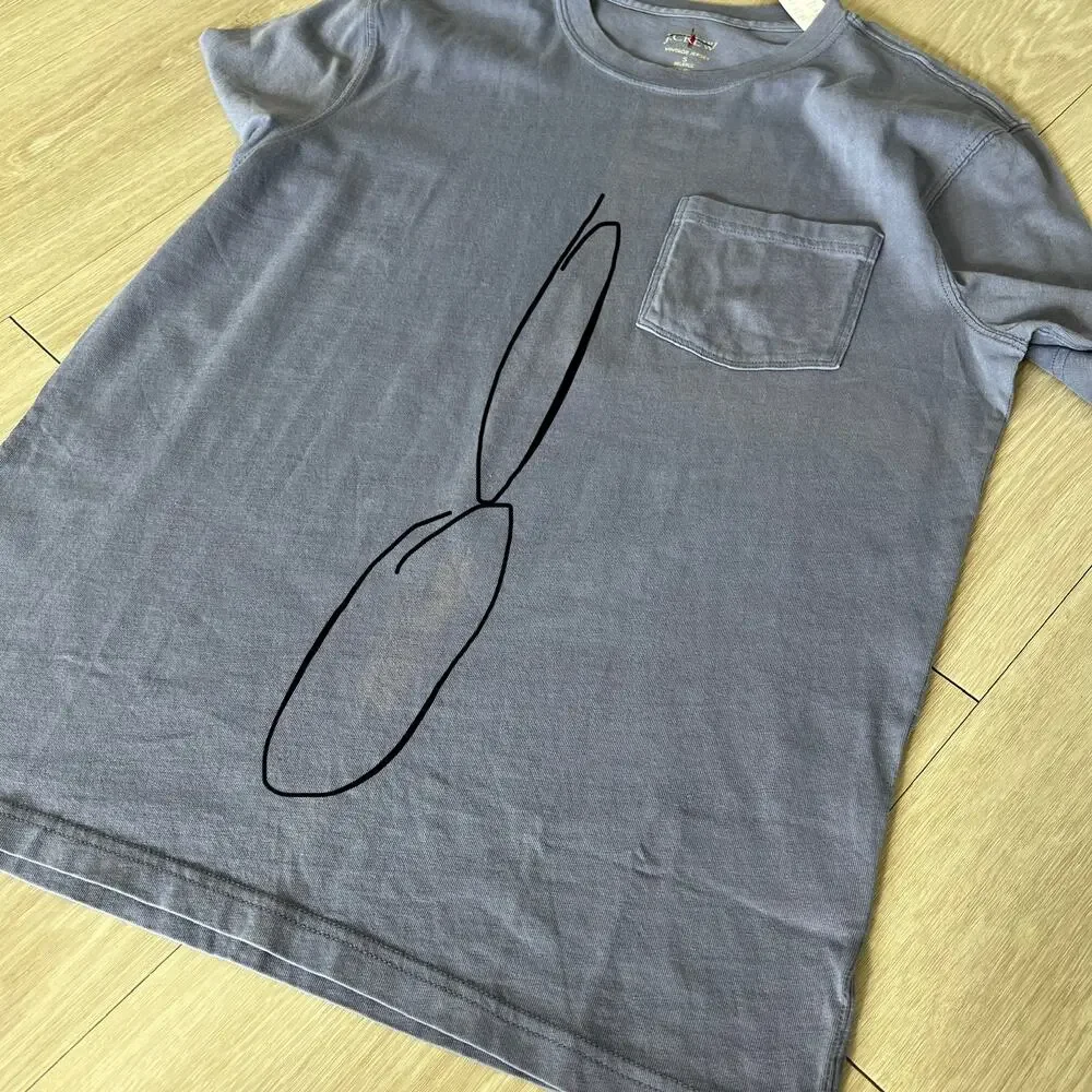 J Crew Flawed Vintage Wash Cotton Pocket Tshirt Mens Small